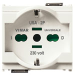 16210.B Розетка 2p+t 16a универсальная белая Vimar