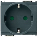 16208 Розетка 2p+t 16a немецкий стандарт серая Vimar